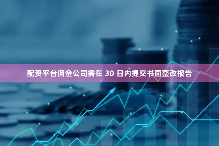 配资平台佣金公司需在 30 日内提交书面整改报告