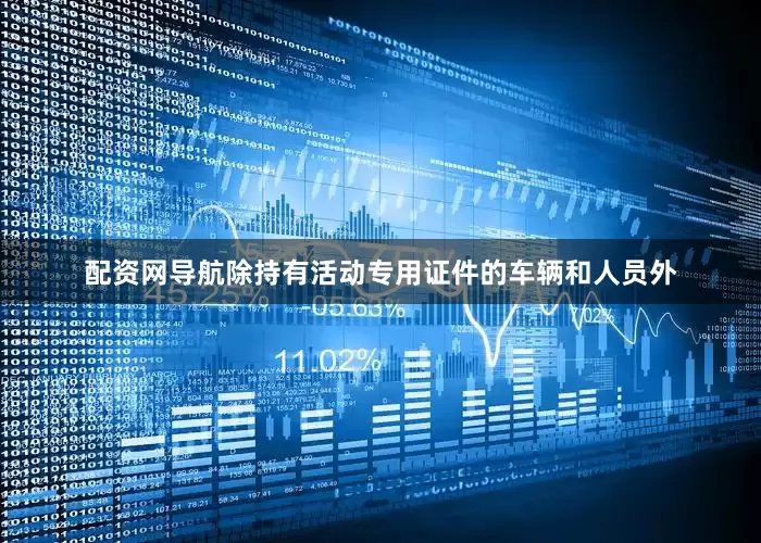 配资网导航除持有活动专用证件的车辆和人员外